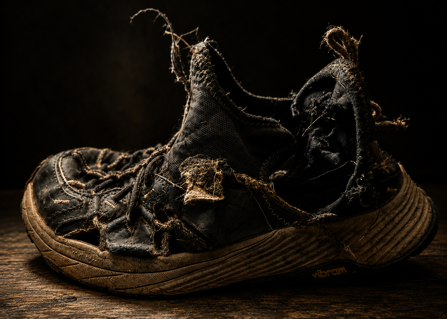 Temeka Hayes's worn sneakers — the miles walked